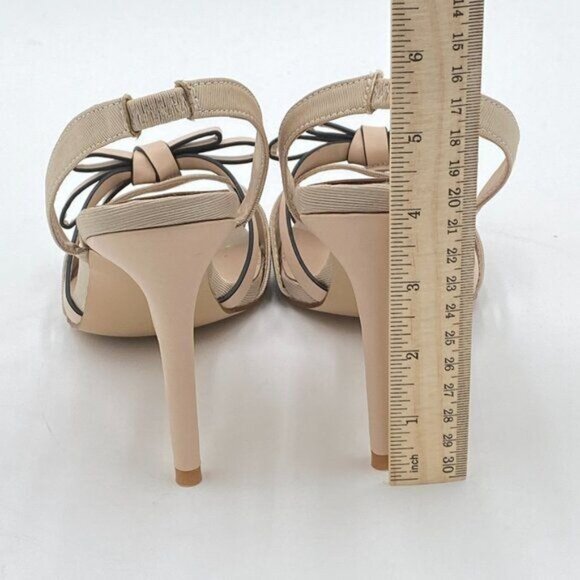 Women's Slingback Heeled Sandals Slip On Stiletto Heels Open Toe High Bow - Picture 4 of 7